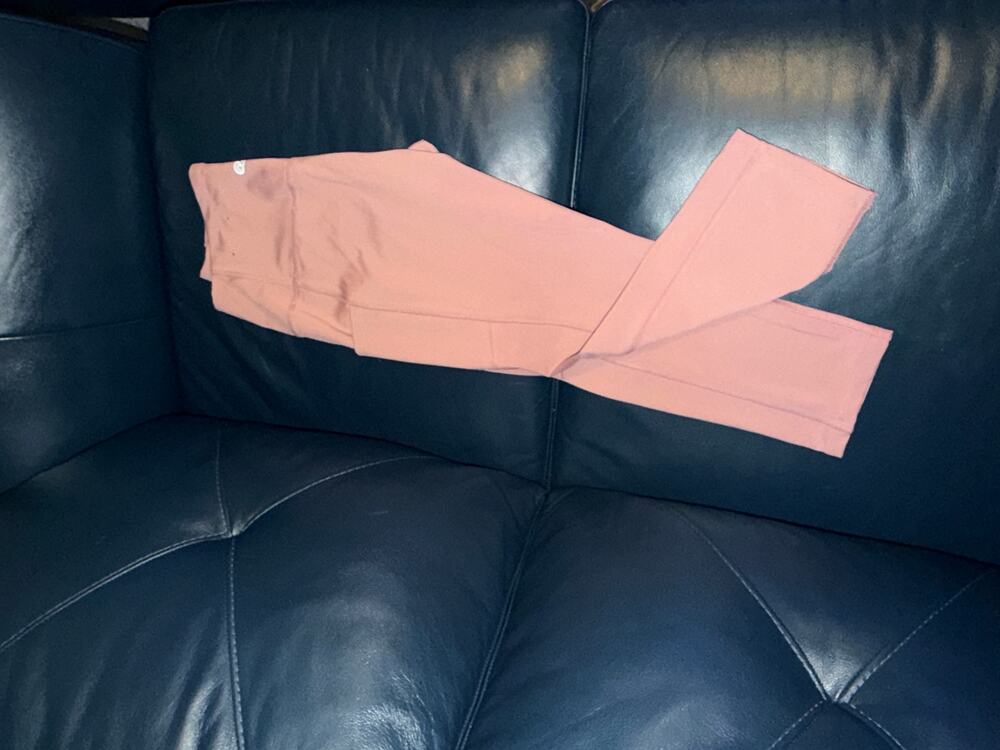 NYL Dusty Rose Pink High-Waist Athletic Leggings with Side Pockets